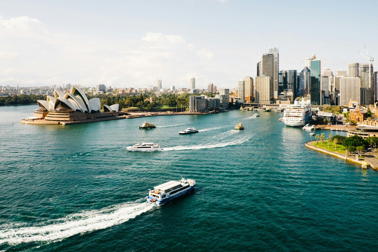 Sydney Opera House and harbour skyline